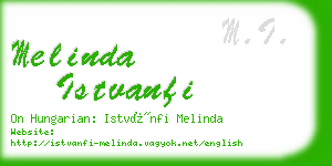 melinda istvanfi business card